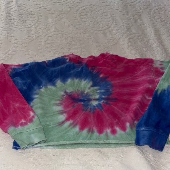 Gently Lived Vans Multicolor Tie-Dye Cropped Sweatshirt - Picture 6 of 9